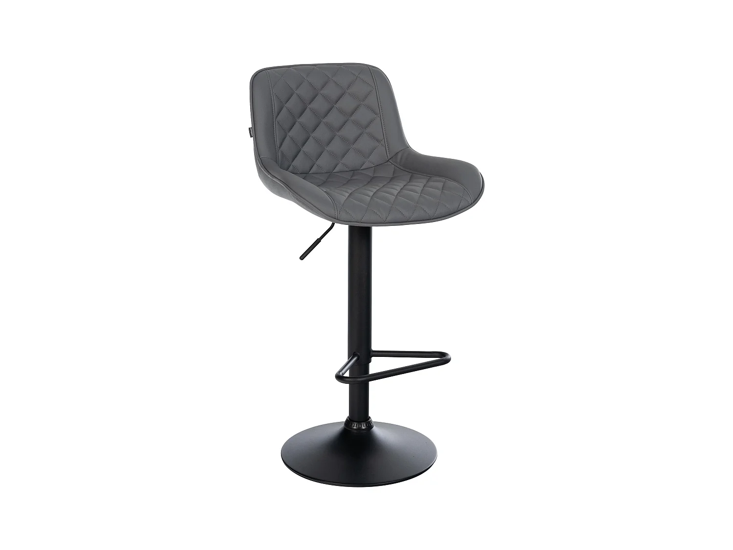 Tabouret de bar - Similicuir - Gris - Kasson