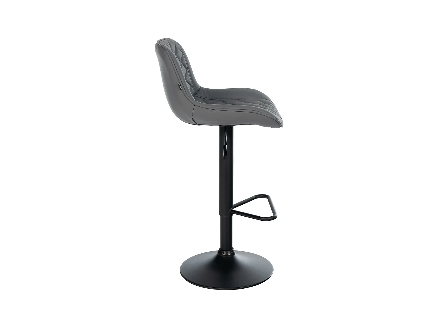 Tabouret de bar - Similicuir - Gris - Kasson