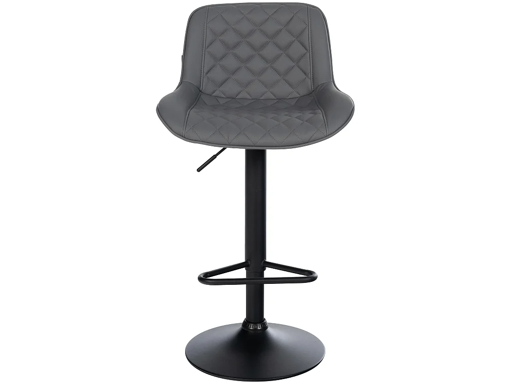 Tabouret de bar - Similicuir - Gris - Kasson