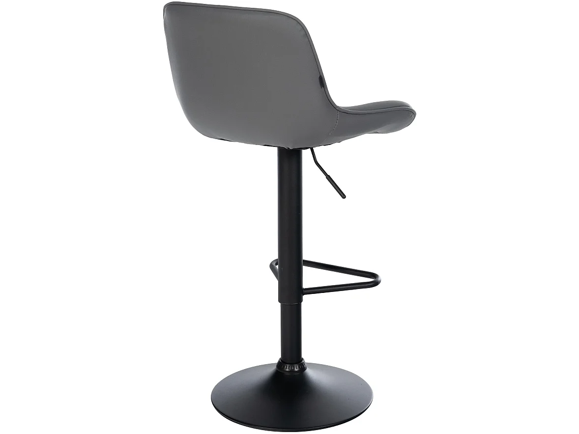 Tabouret de bar - Similicuir - Gris - Kasson