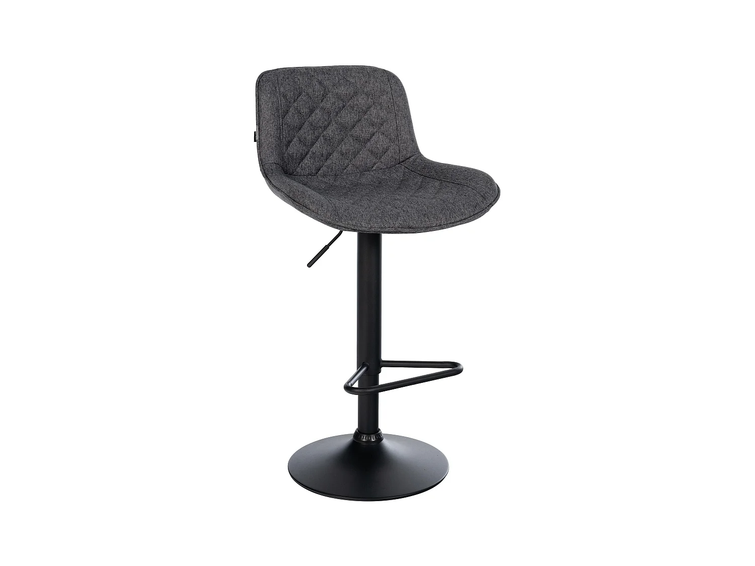 Tabouret de bar - Tissu - Noir - Kasson