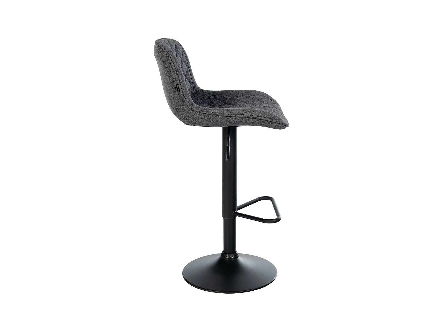 Tabouret de bar - Tissu - Noir - Kasson
