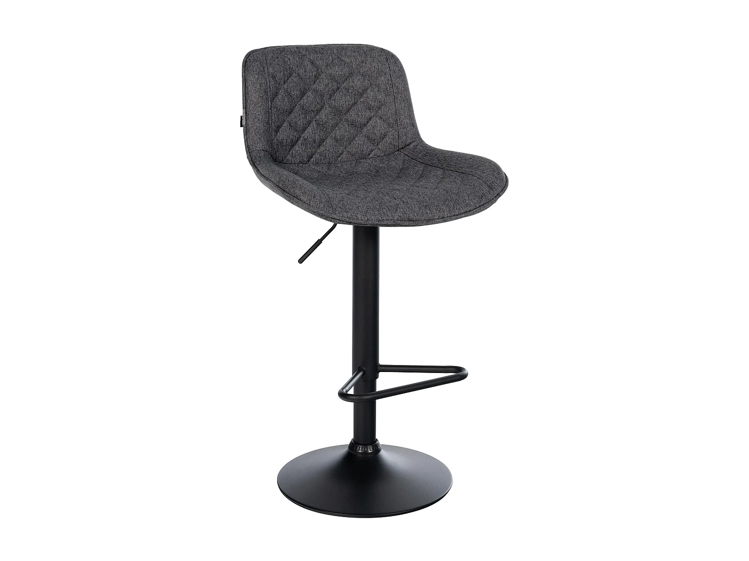Tabouret de bar - Tissu - Noir - Kasson