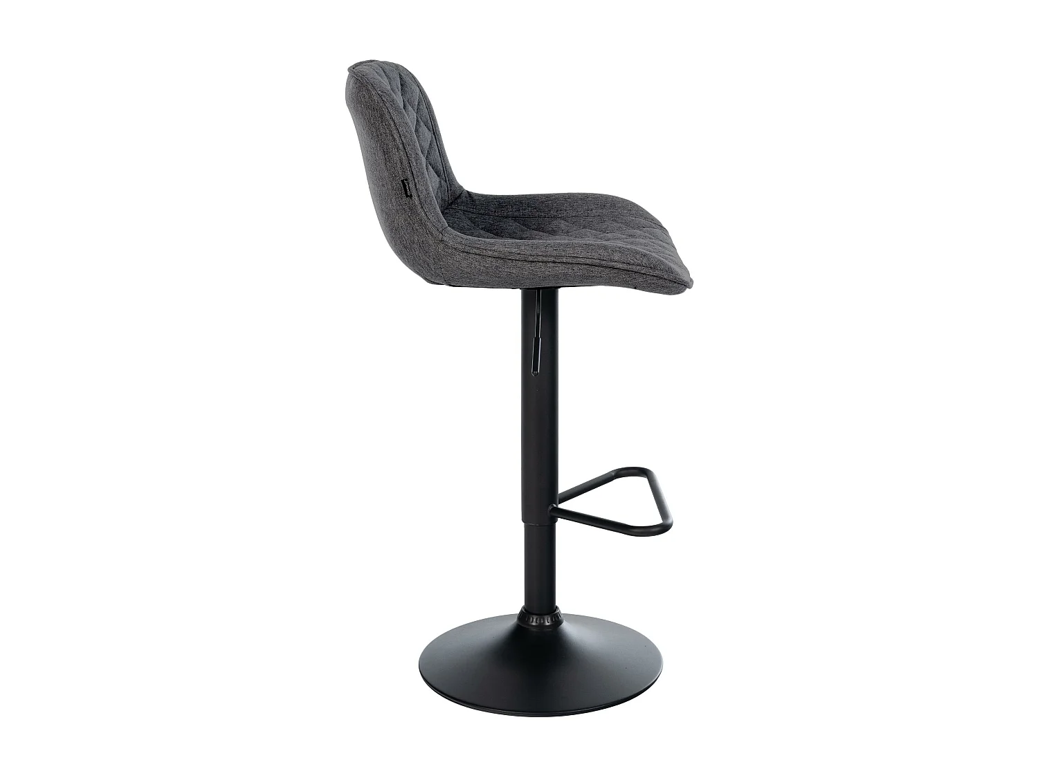 Tabouret de bar - Tissu - Noir - Kasson