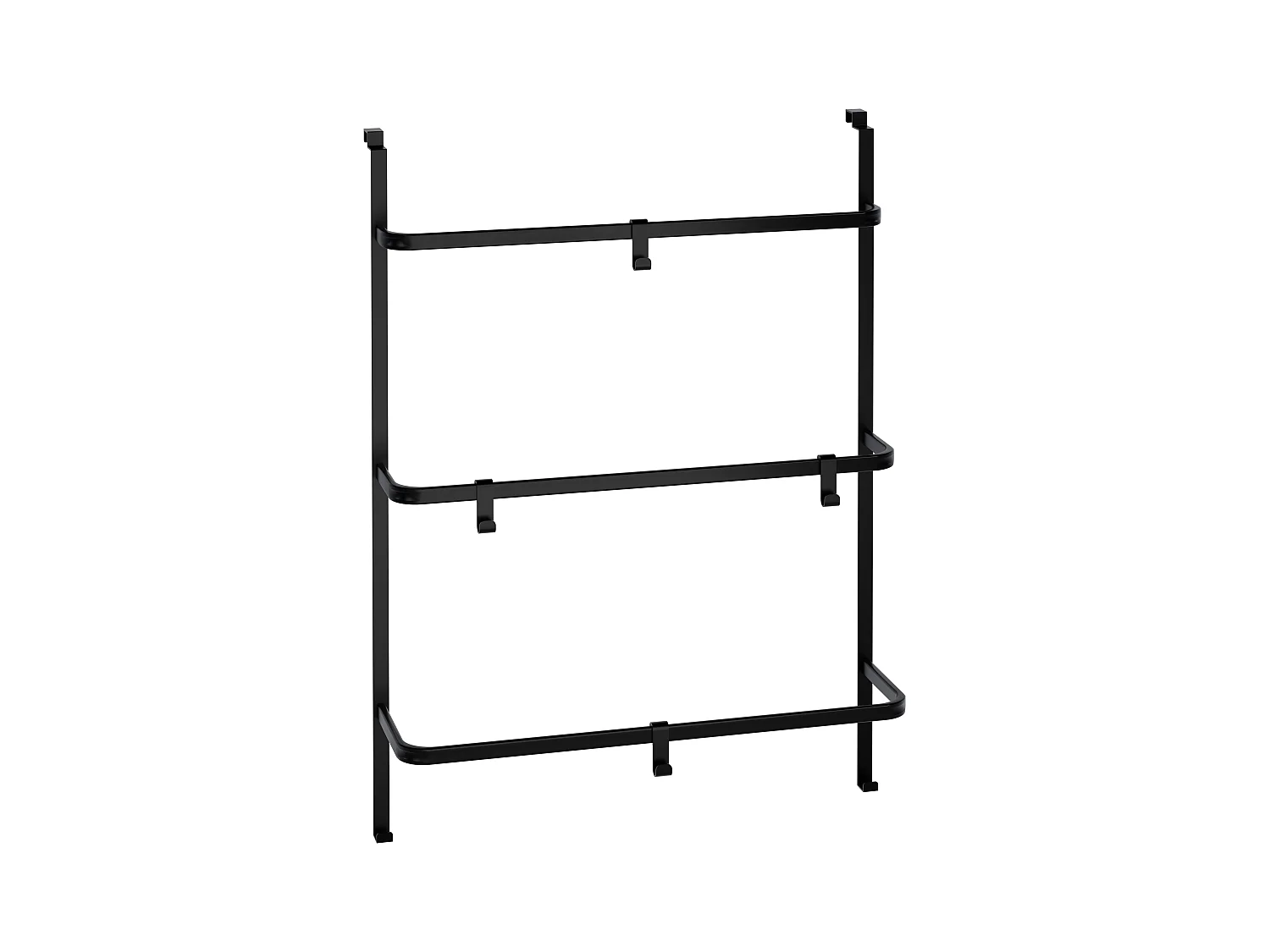 Porte-serviettes - Métal - 66 x 20 x 87cm - Noir - Lenexa