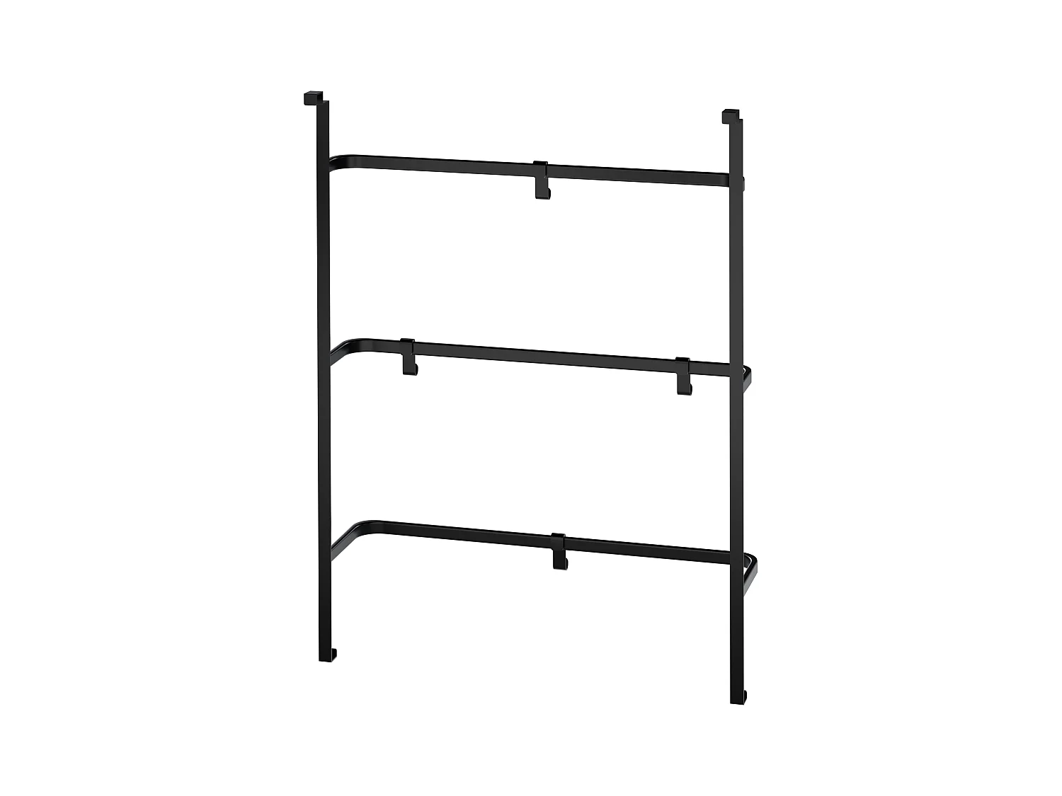 Porte-serviettes - Métal - 66 x 20 x 87cm - Noir - Lenexa