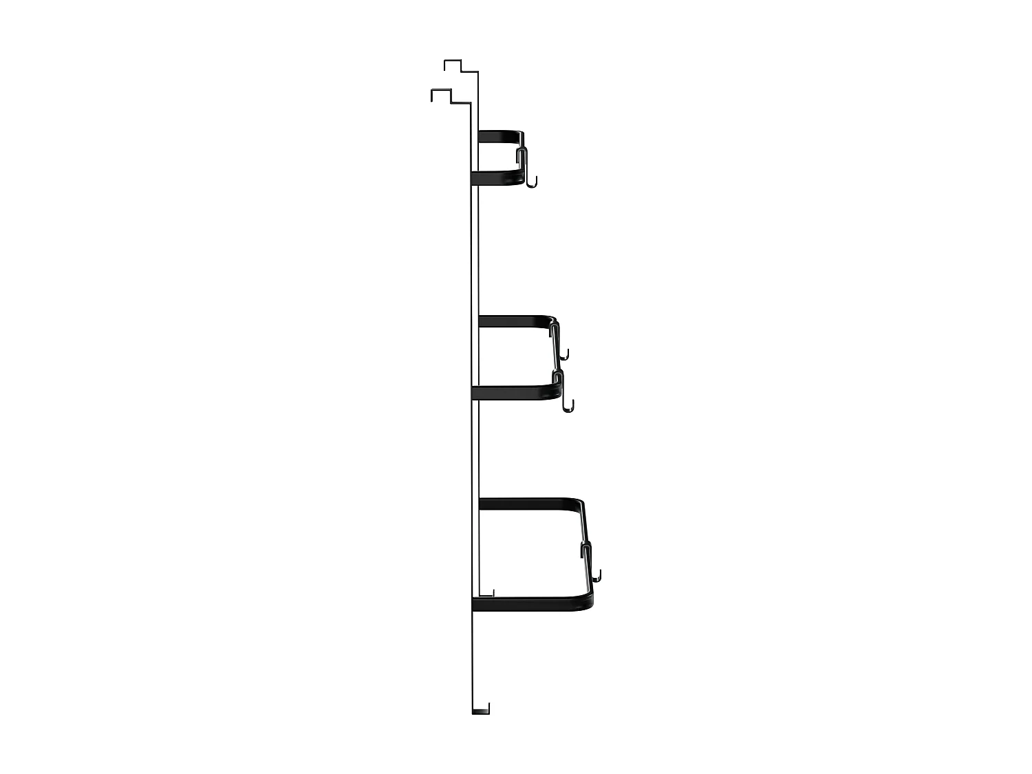 Porte-serviettes - Métal - 66 x 20 x 87cm - Noir - Lenexa