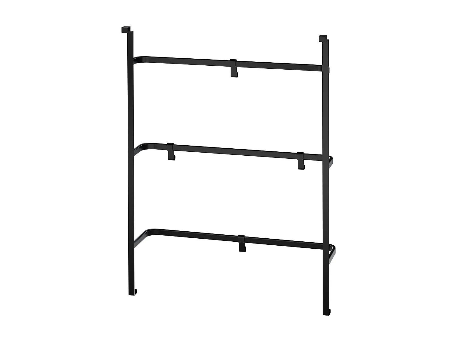 Porte-serviettes - Métal - 66 x 20 x 87cm - Noir - Lenexa