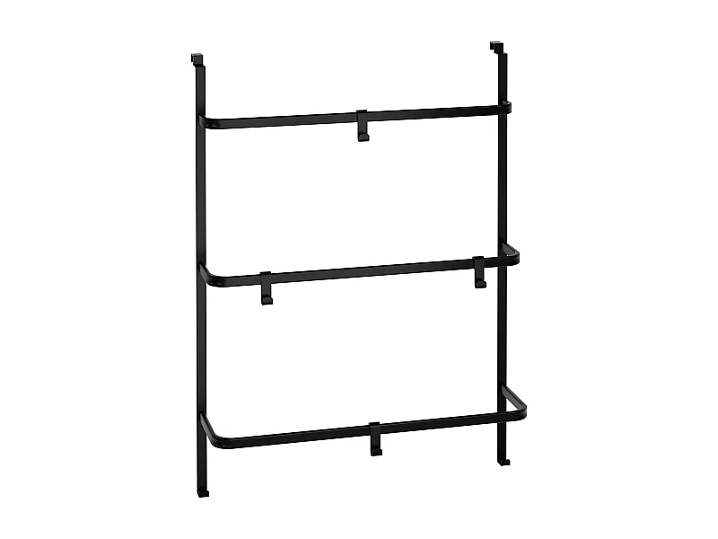 Porte-serviettes - Métal - 66 x 20 x 87cm - Noir - Lenexa