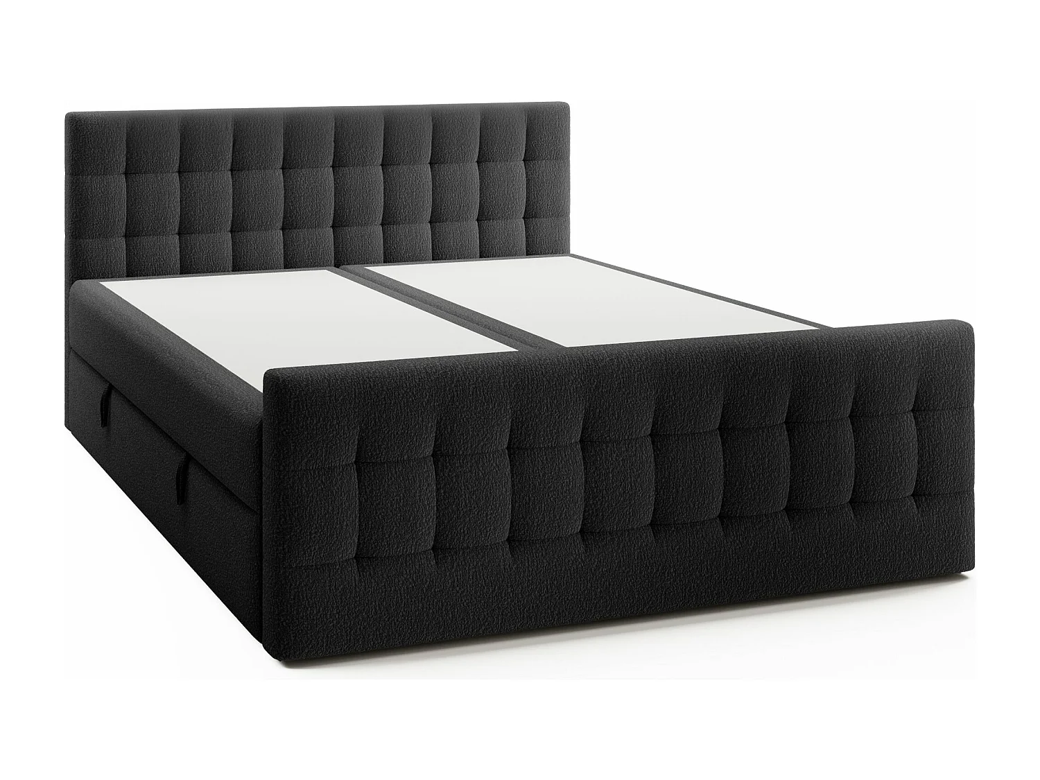 DOPPELBETT mit Topper Aviano Royal 180x200 cm, Schwarz