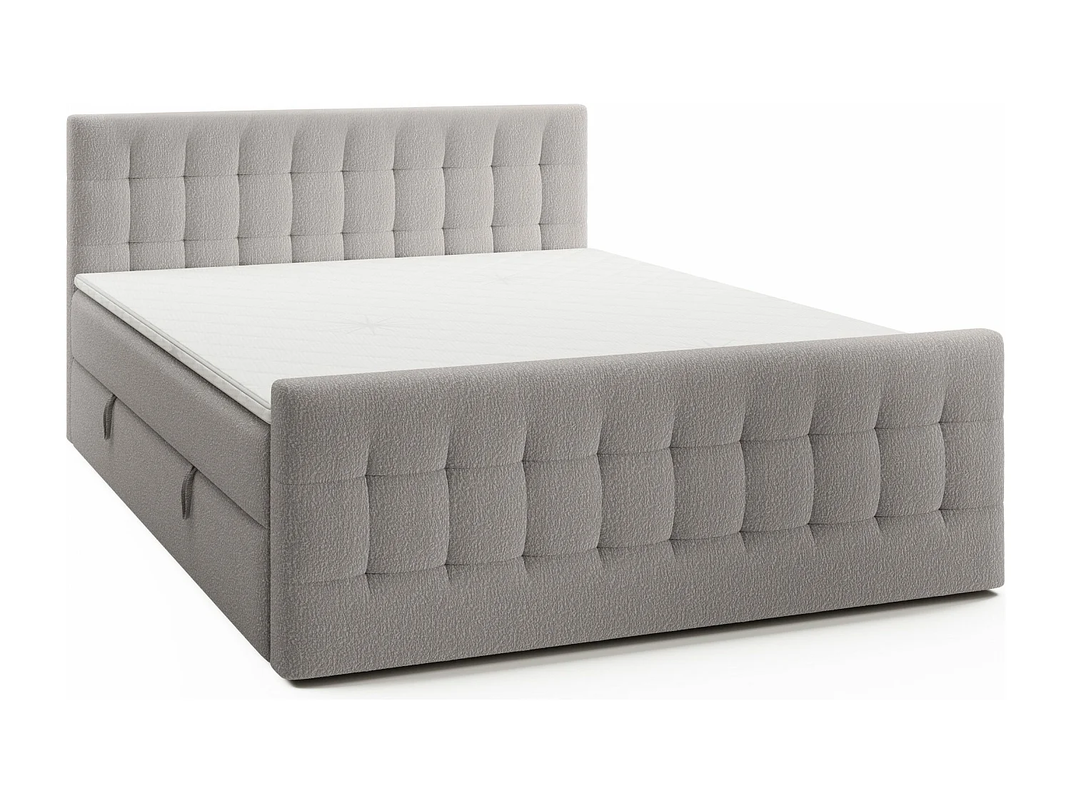 DOPPELBETT mit Topper Aviano Royal 160x200 cm, Hellgrau