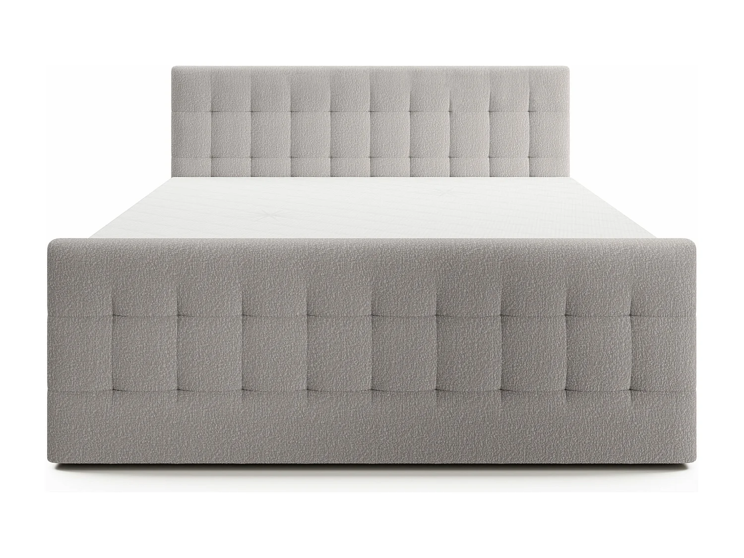 DOPPELBETT mit Topper Aviano Royal 160x200 cm, Hellgrau