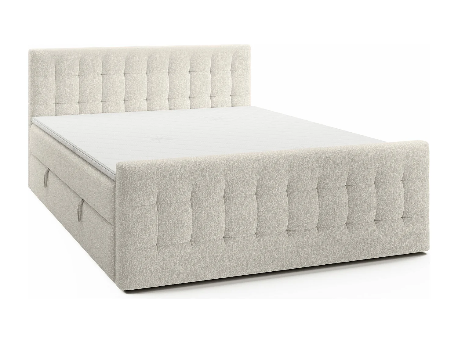 LIT DOUBLE avec surmatelas Aviano Royal 160x200 cm, crème