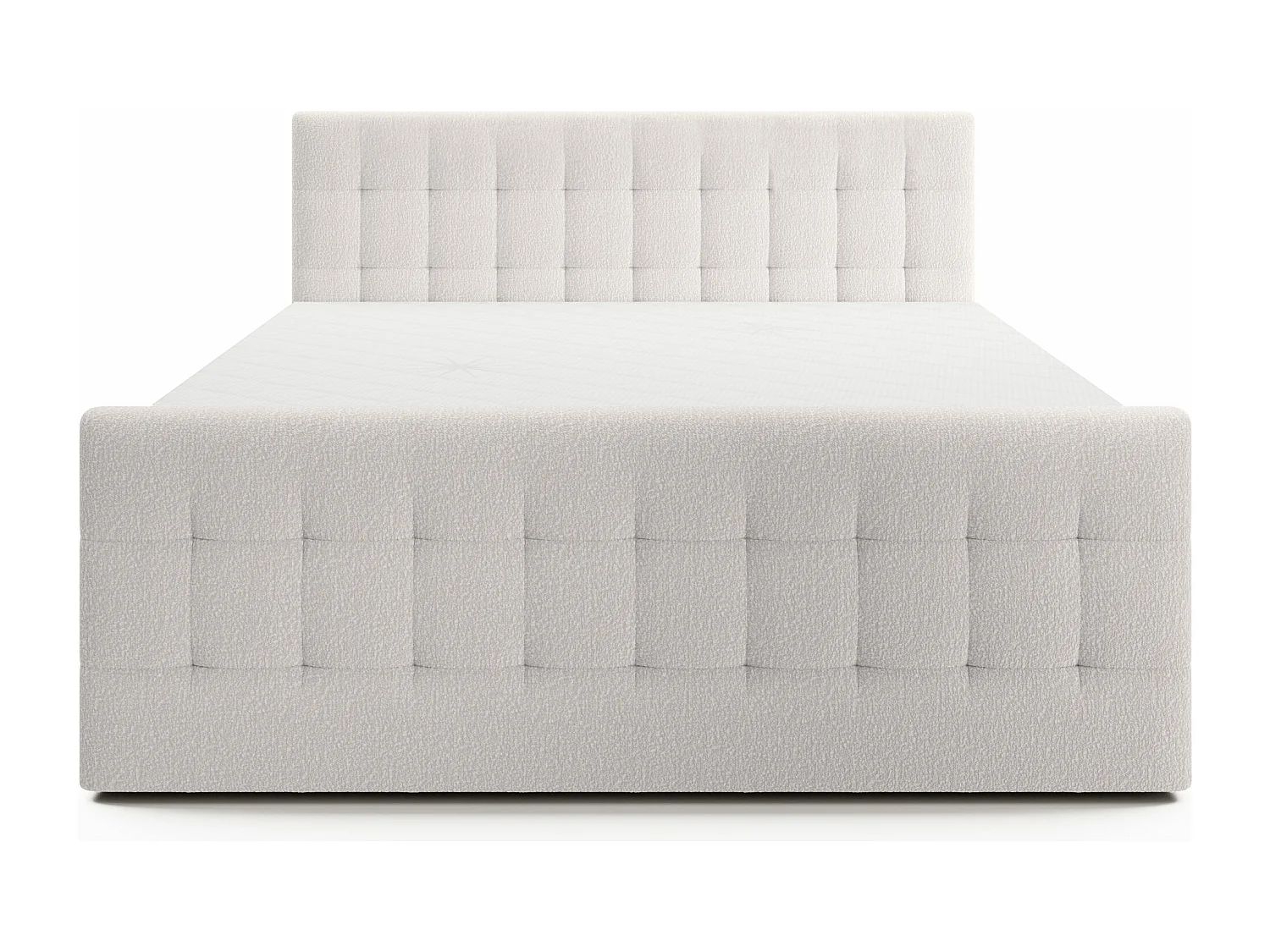 LIT DOUBLE avec surmatelas Aviano Royal 160x200 cm, crème