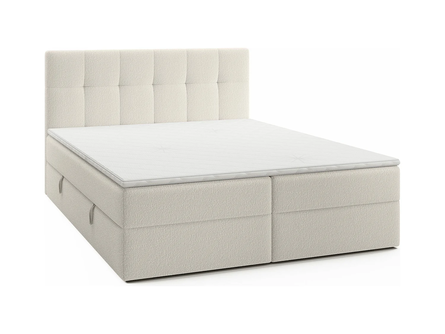 LIT DOUBLE avec surmatelas Cognet Royal 160x200 cm, crème