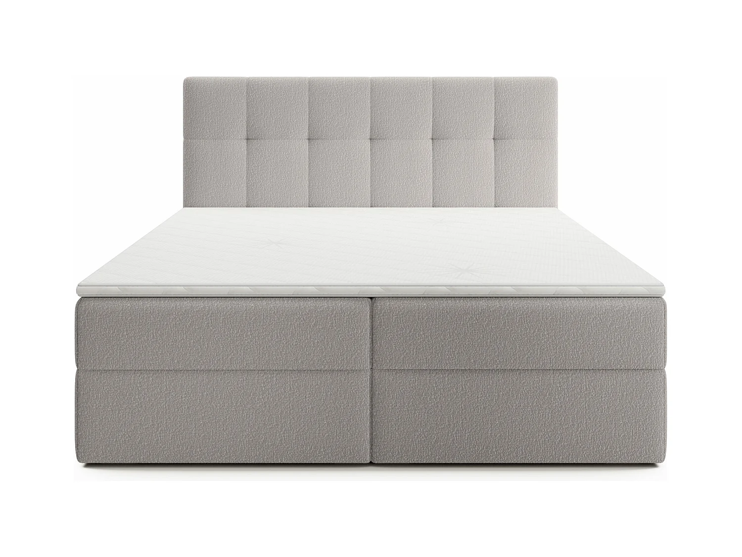 LIT DOUBLE avec surmatelas Cognet Royal 140x200 cm, gris clair