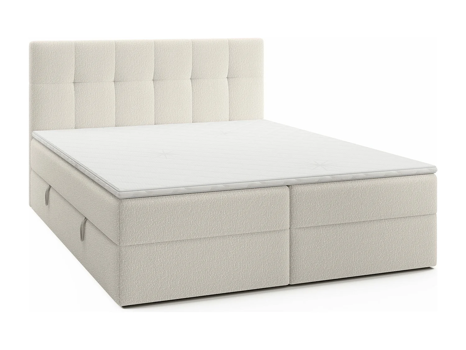 LIT DOUBLE avec surmatelas Cognet Royal 140x200 cm, crème