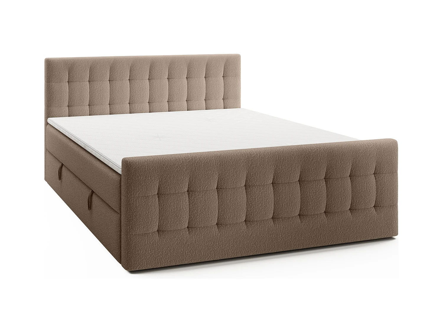 LIT DOUBLE avec surmatelas Aviano Royal 160x200 cm, brun