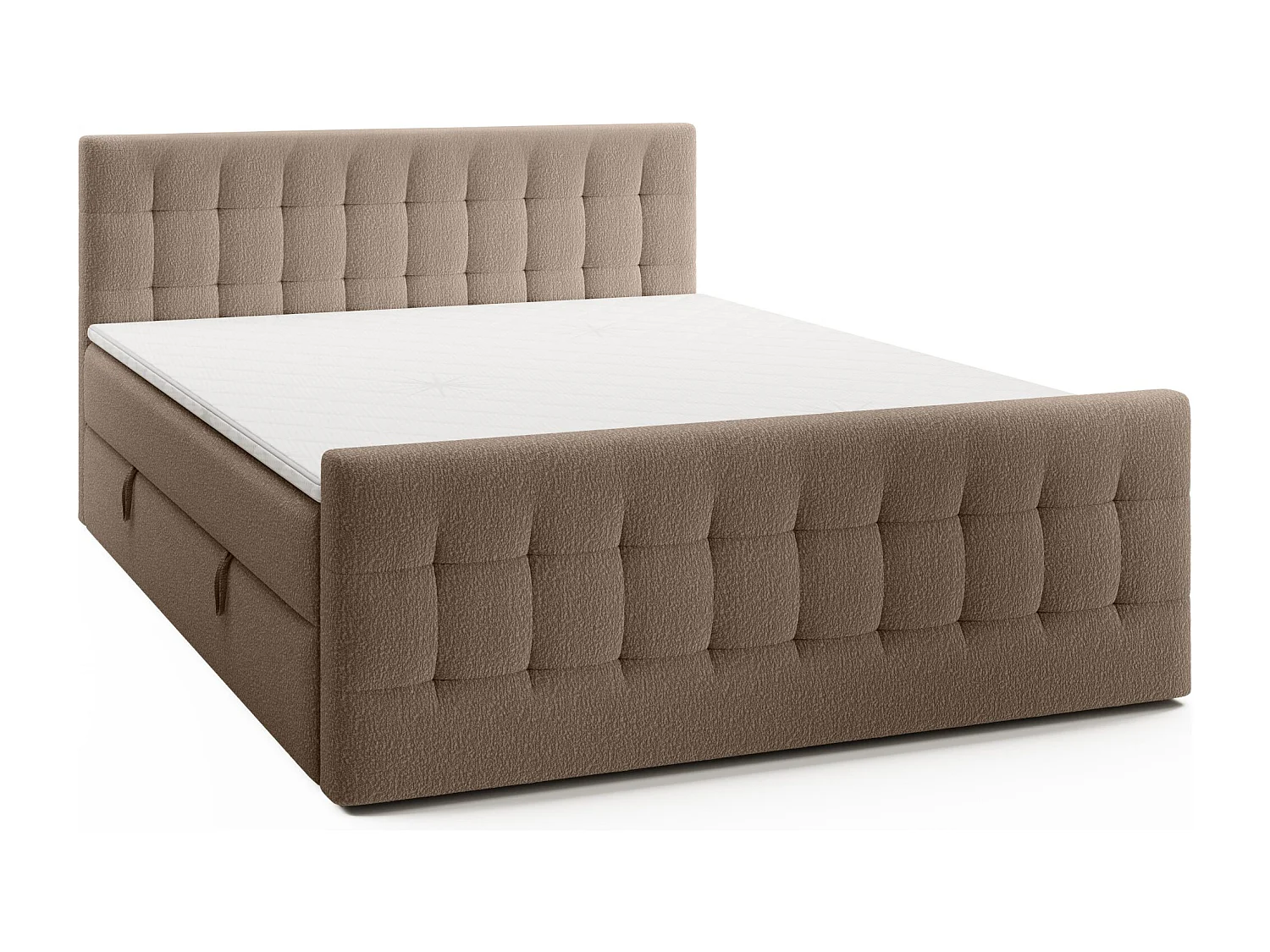 LIT DOUBLE avec surmatelas Aviano Royal 160x200 cm, brun