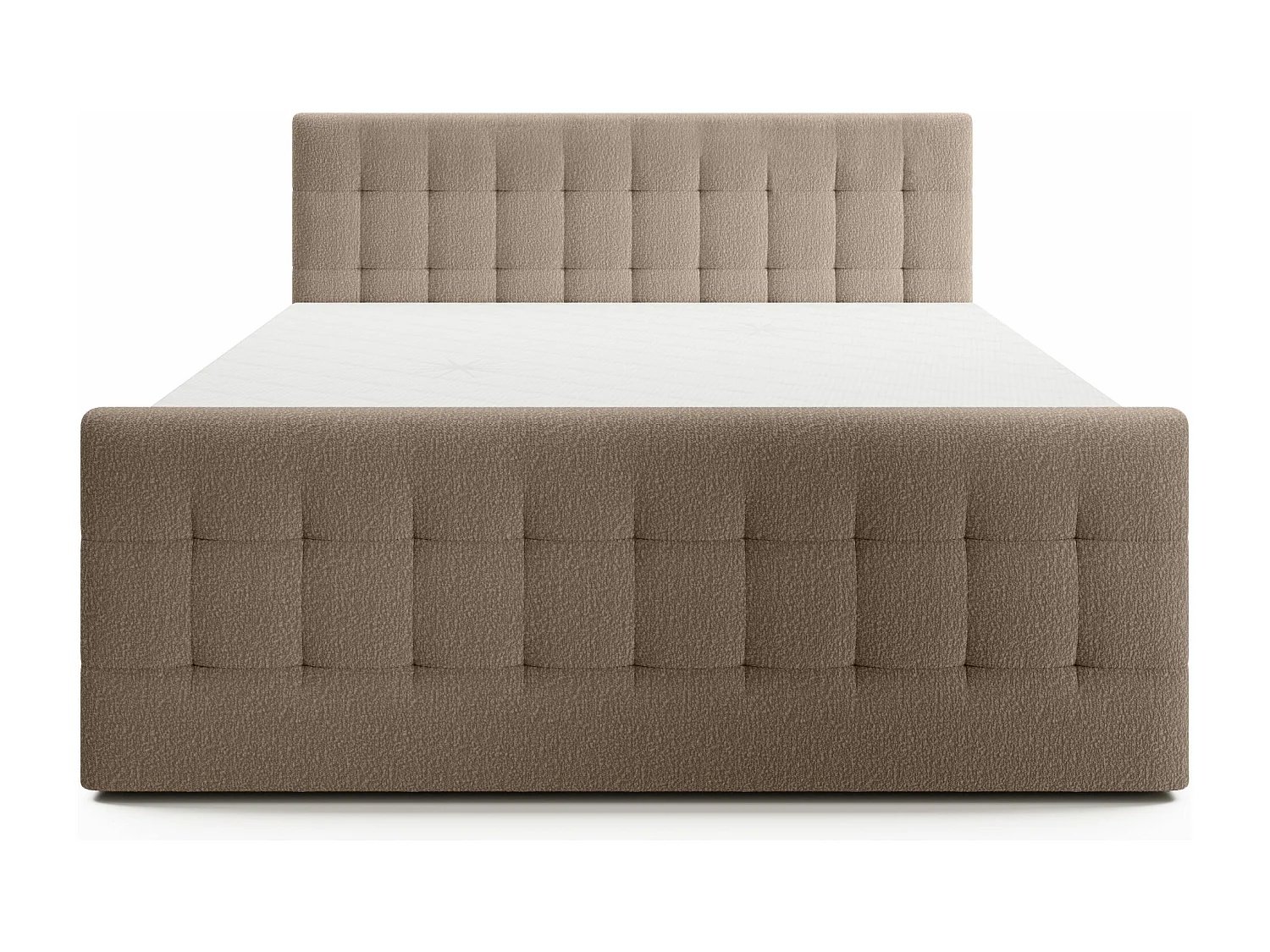 LIT DOUBLE avec surmatelas Aviano Royal 160x200 cm, brun