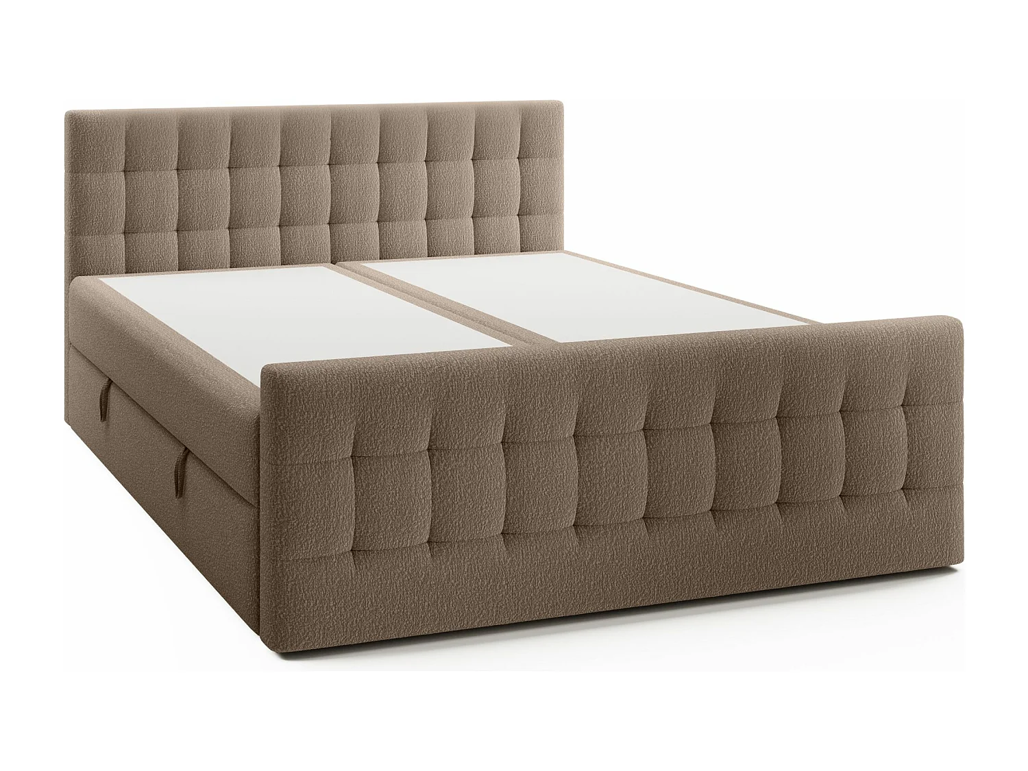 LIT DOUBLE avec surmatelas Aviano Royal 160x200 cm, brun