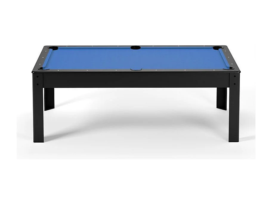 Billard Américain convertible table 4 places KITBILL 5FT - 183 x 102 x 78 cm Plateau dînatoire et accessoires inclus - Noir