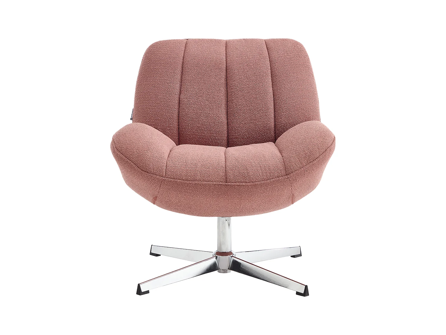 Dreibar stol i teksturert rosa stoff VOLABO