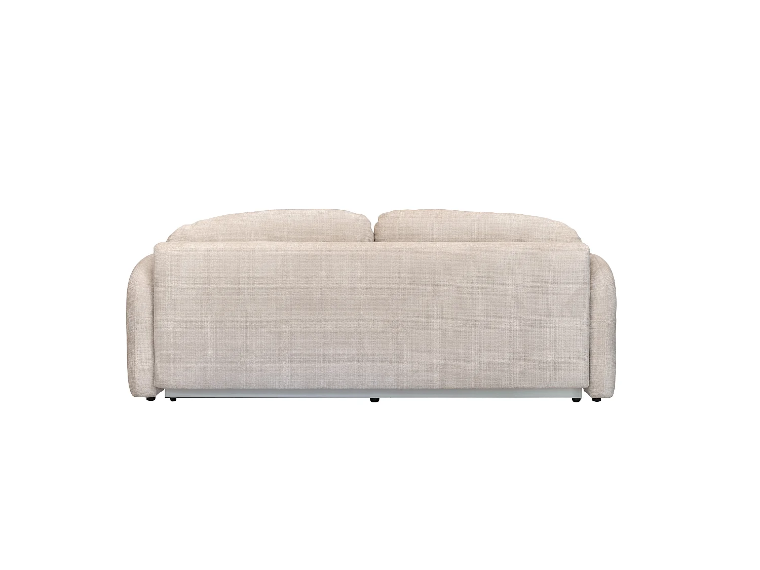 Canapé 3 places convertible en tissu chenille beige AVOLINE