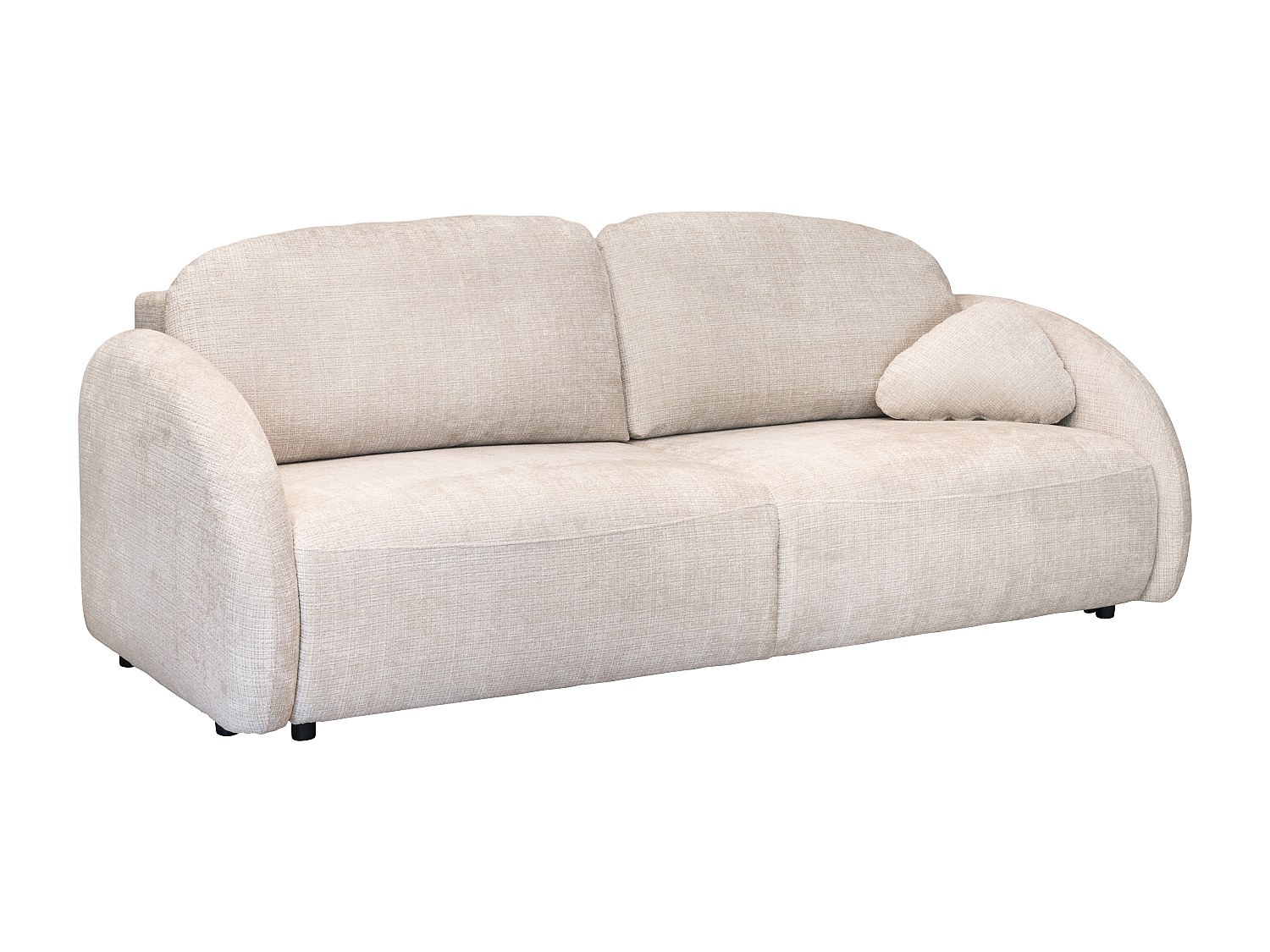 3-Sitzer-Sofa mit Schlaffunktion - Stoff Chenille - Beige - AVOLINE günstig online kaufen