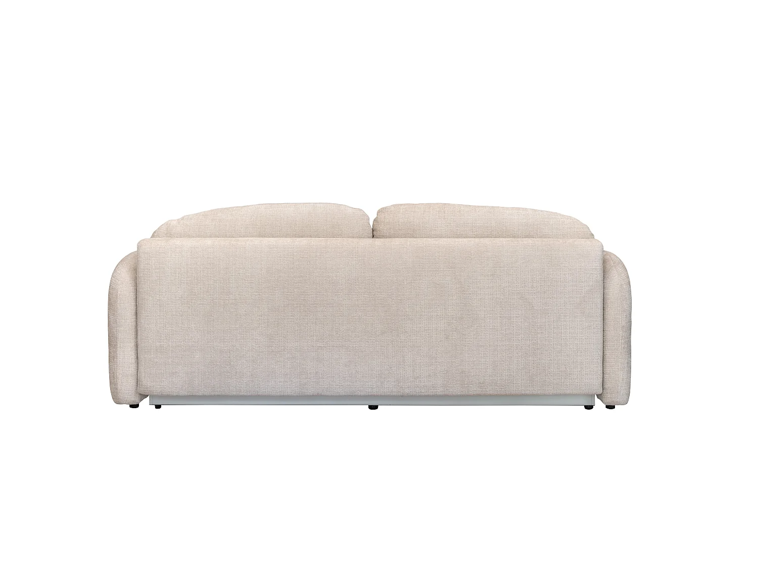 Canapé 3 places convertible en tissu chenille beige AVOLINE