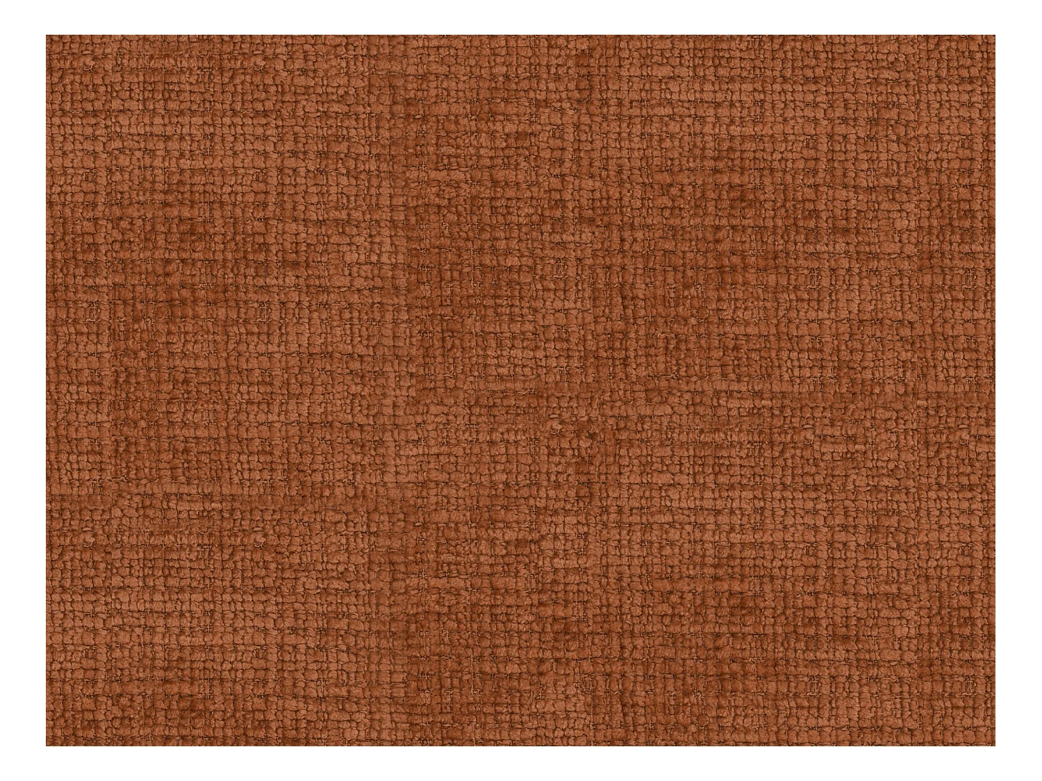 Canapé 3 places convertible en tissu chenille terracotta AVOLINE