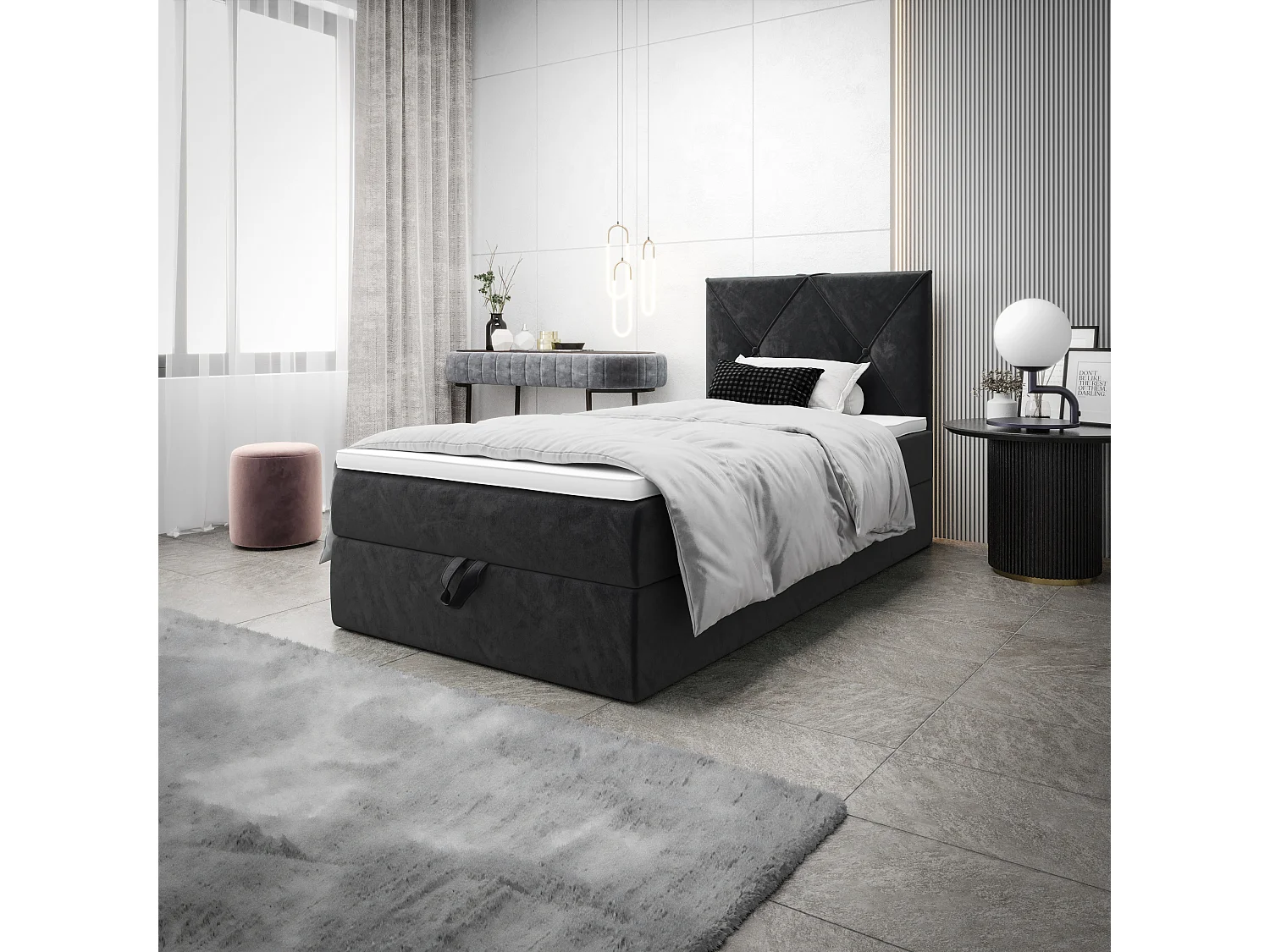 Boxspringbett ALTEA 120x200 Monolith 97