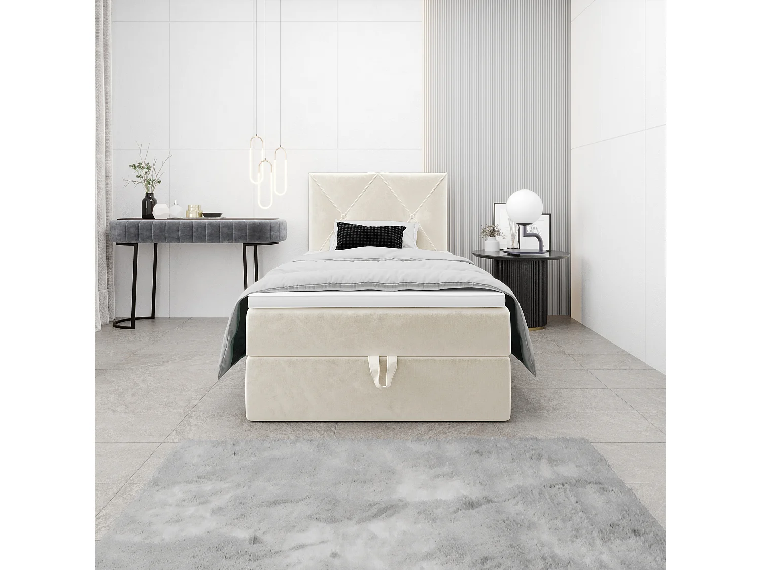 Boxspringbett ALTEA 100x200 Monolith 02