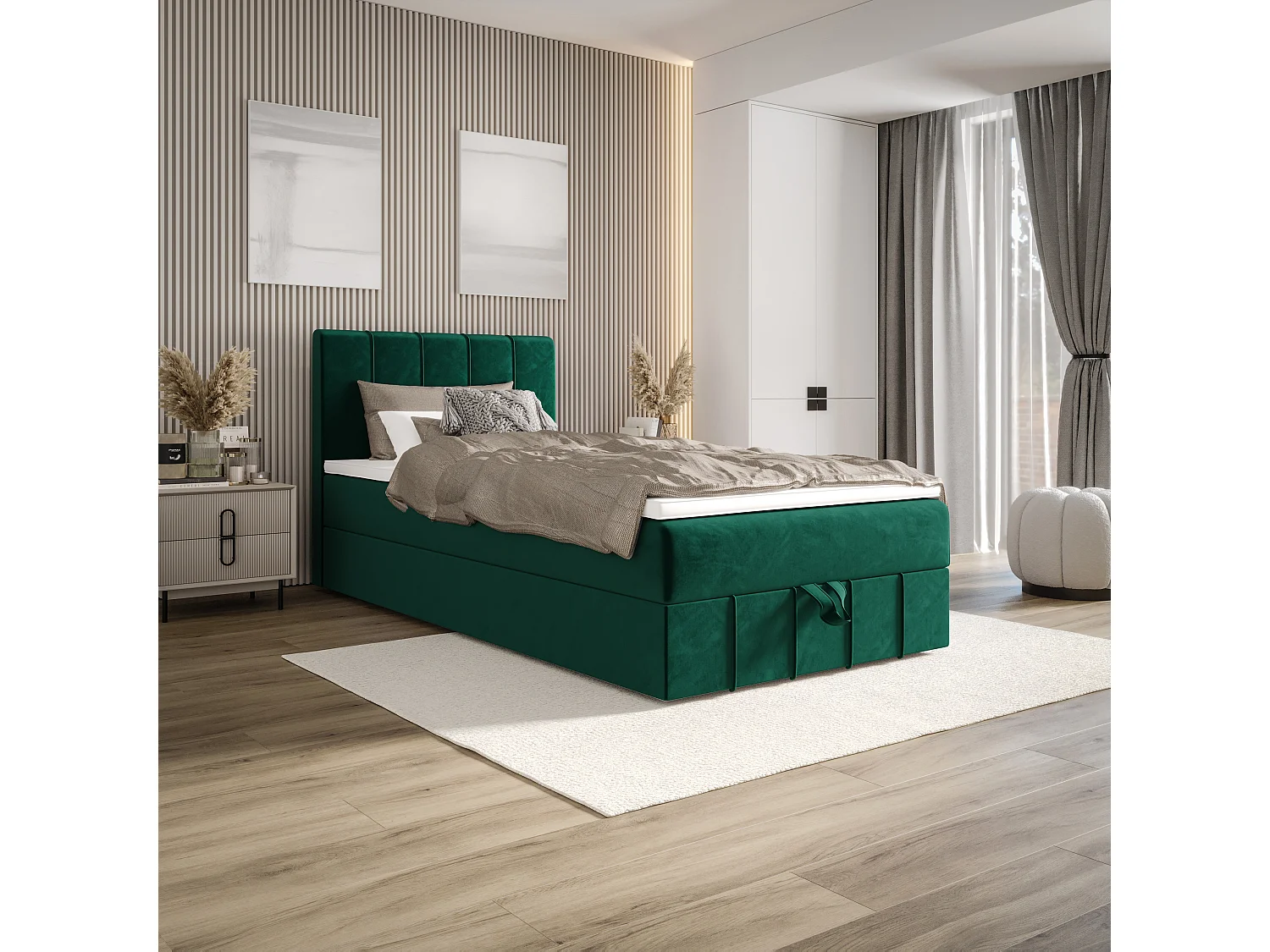 Boxspringbett BAHAMA 90x200 Monolith 37