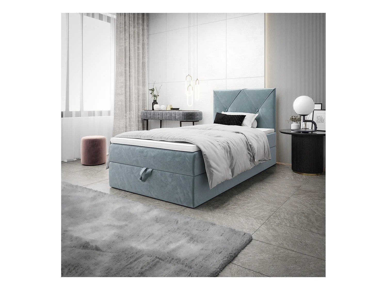Boxspringbett ALTEA 100x200 Monolith 72