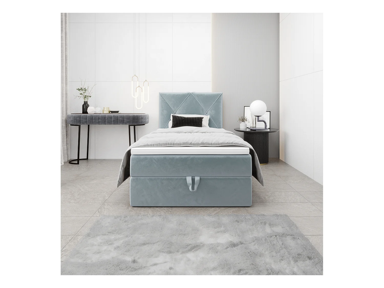 Boxspringbett ALTEA 100x200 Monolith 72