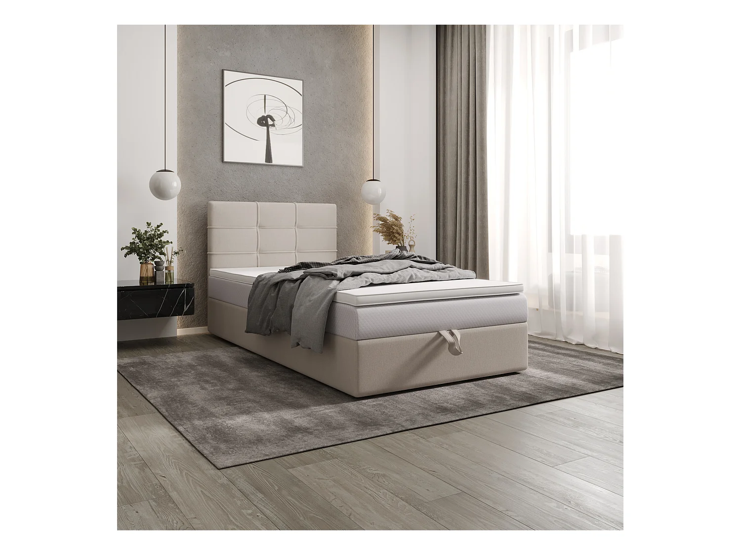 Łóżko kontynentalne DUO 2 120x200 Cosmic 10