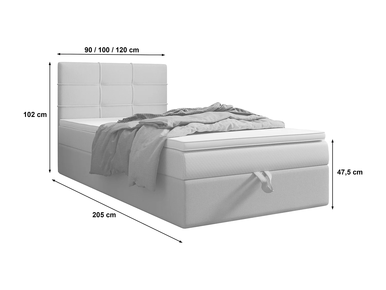 Boxspringbett DUO 2 90x200 Cosmic 14