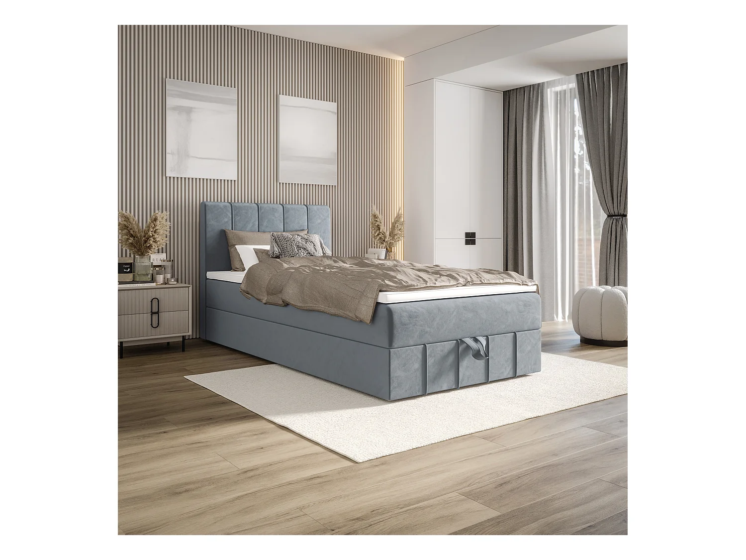 Łóżko kontynentalne BAHAMA 90x200 Monolith 72