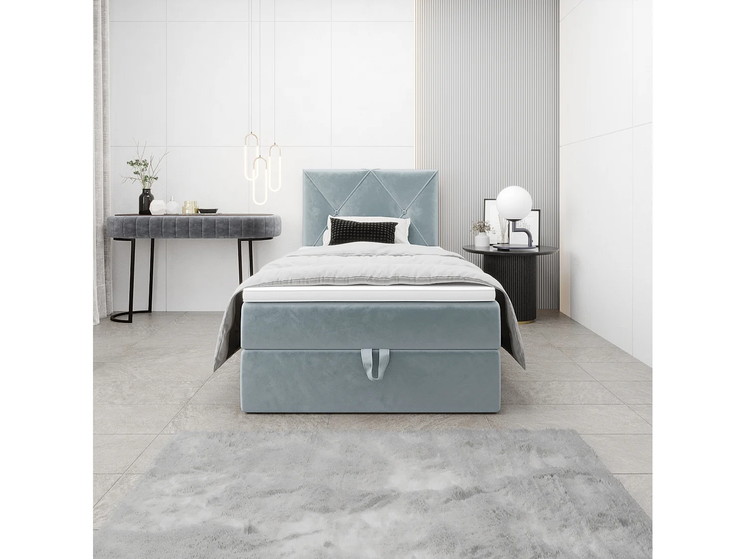 Boxspringbett ALTEA 90x200 Monolith 72