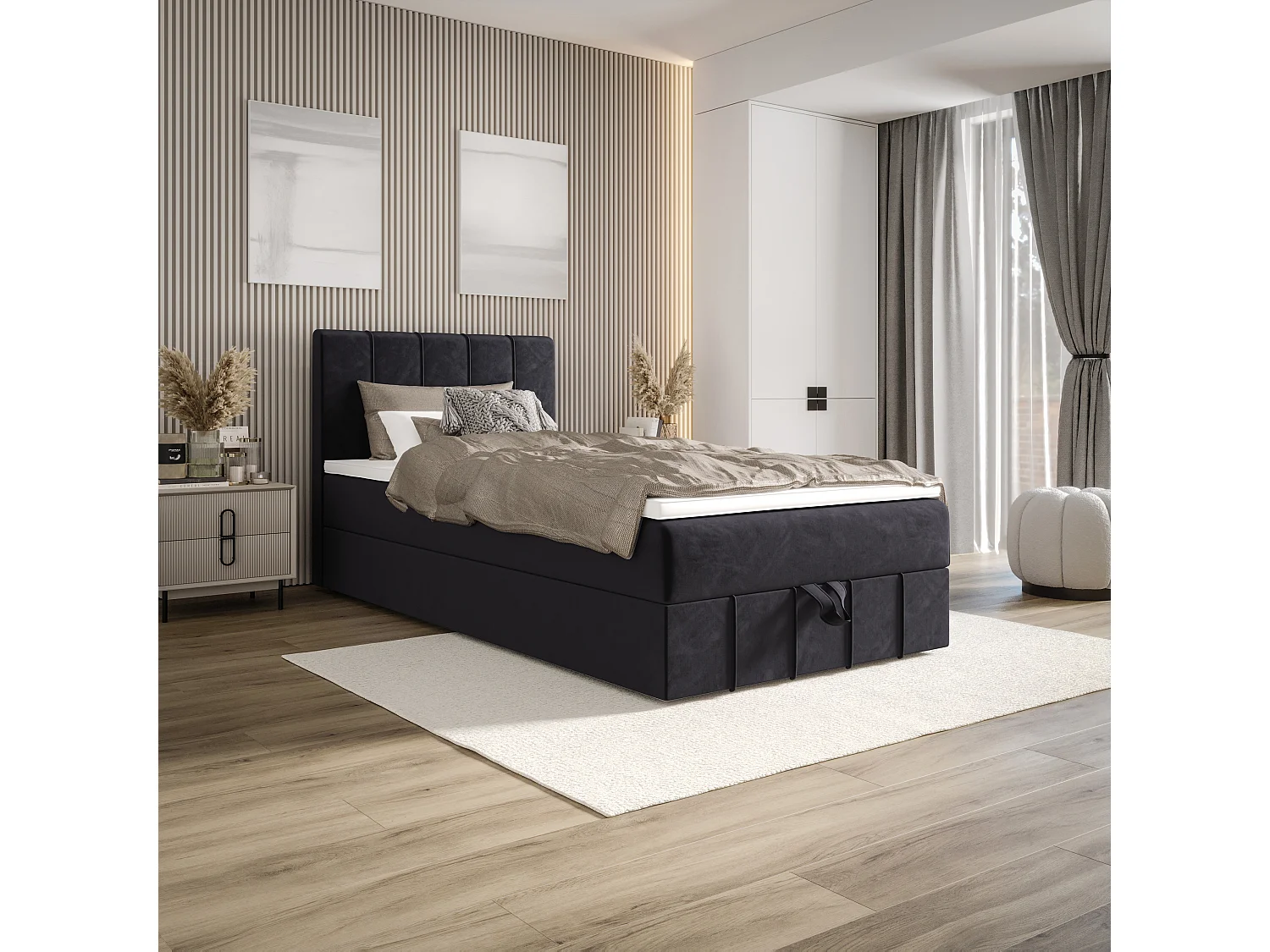 Boxspringbett BAHAMA 100x200 Monolith 97