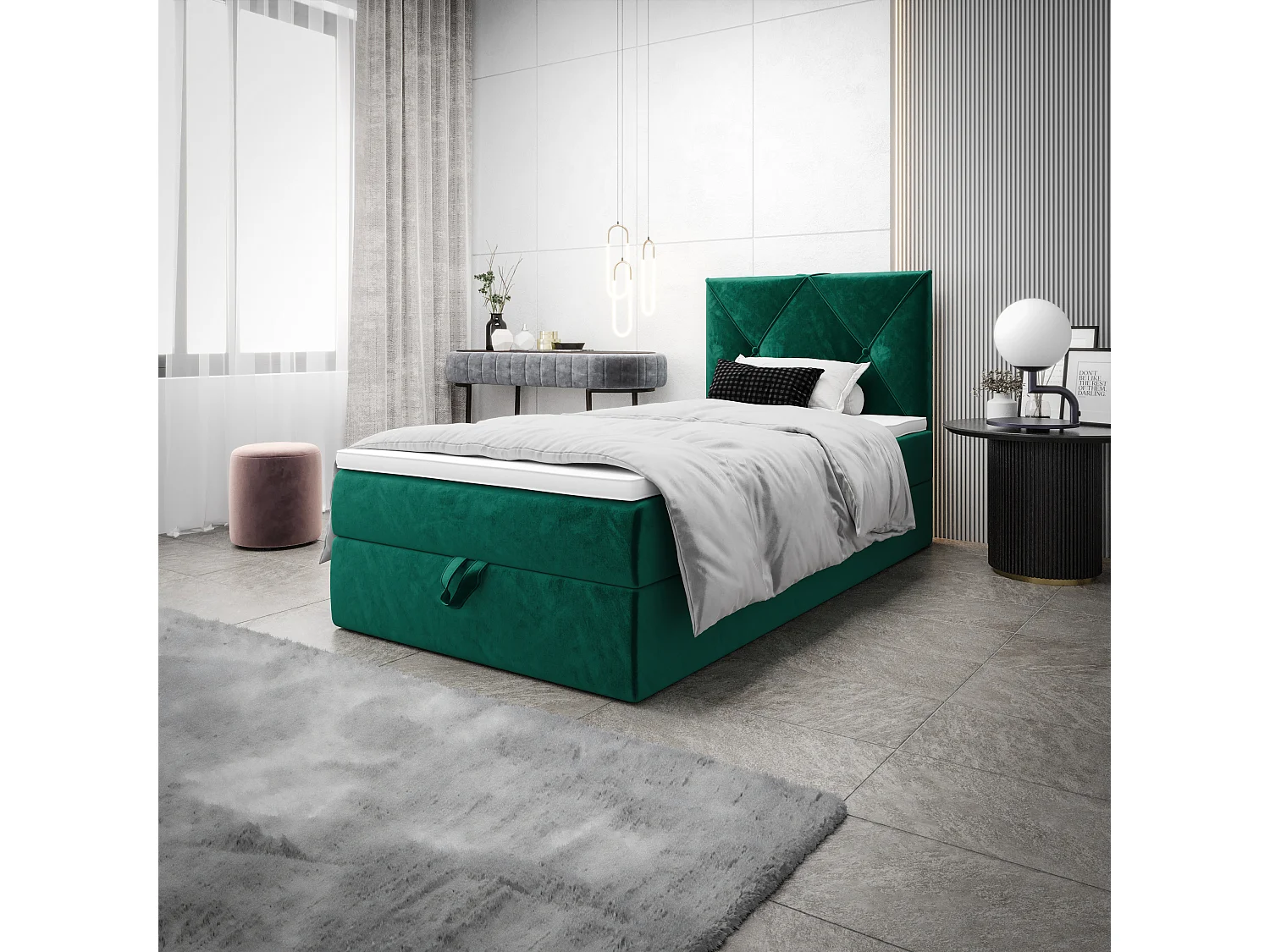 Boxspringbett ALTEA 90x200 Monolith 37