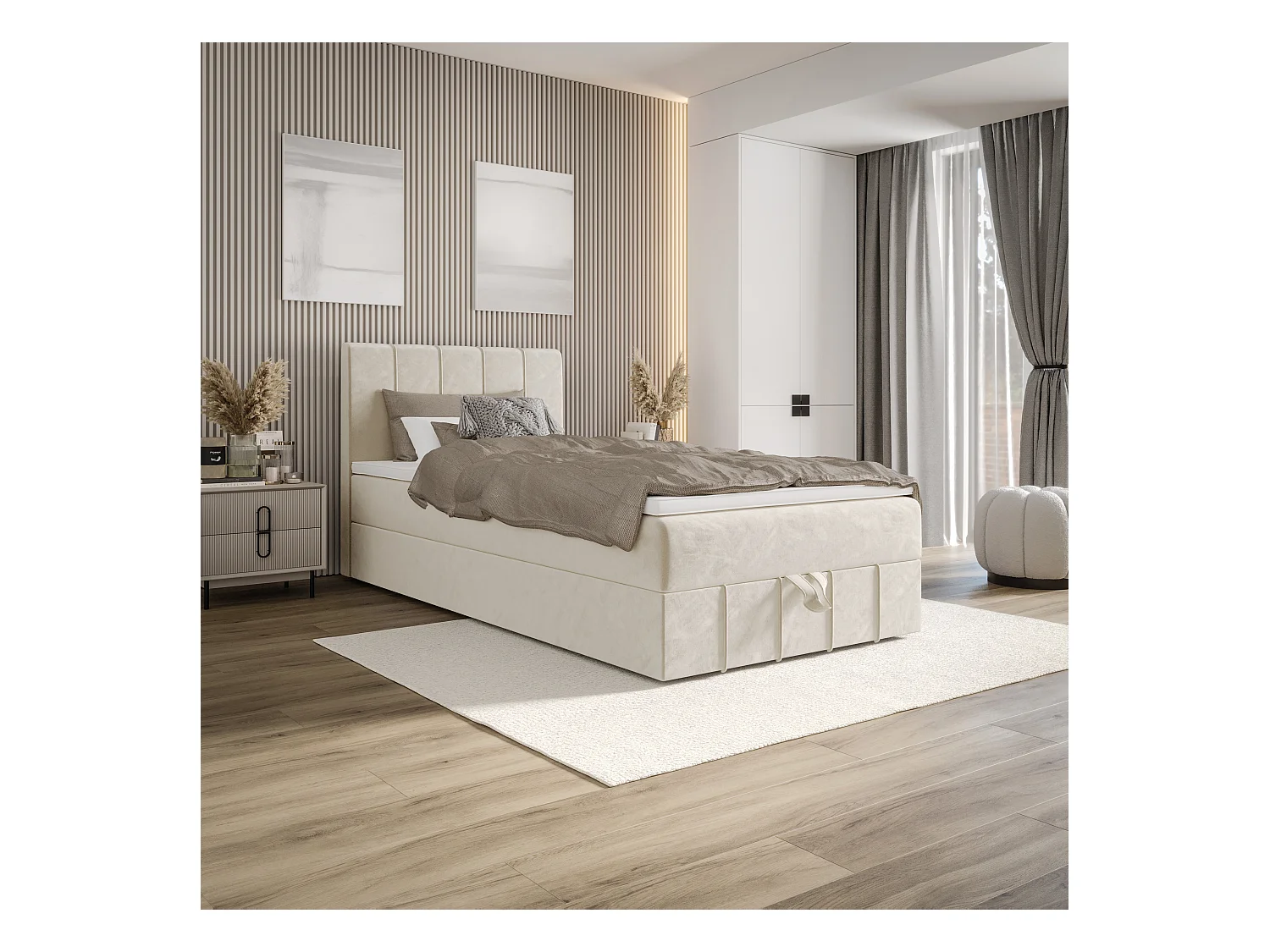 Boxspringbett BAHAMA 100x200 Monolith 02