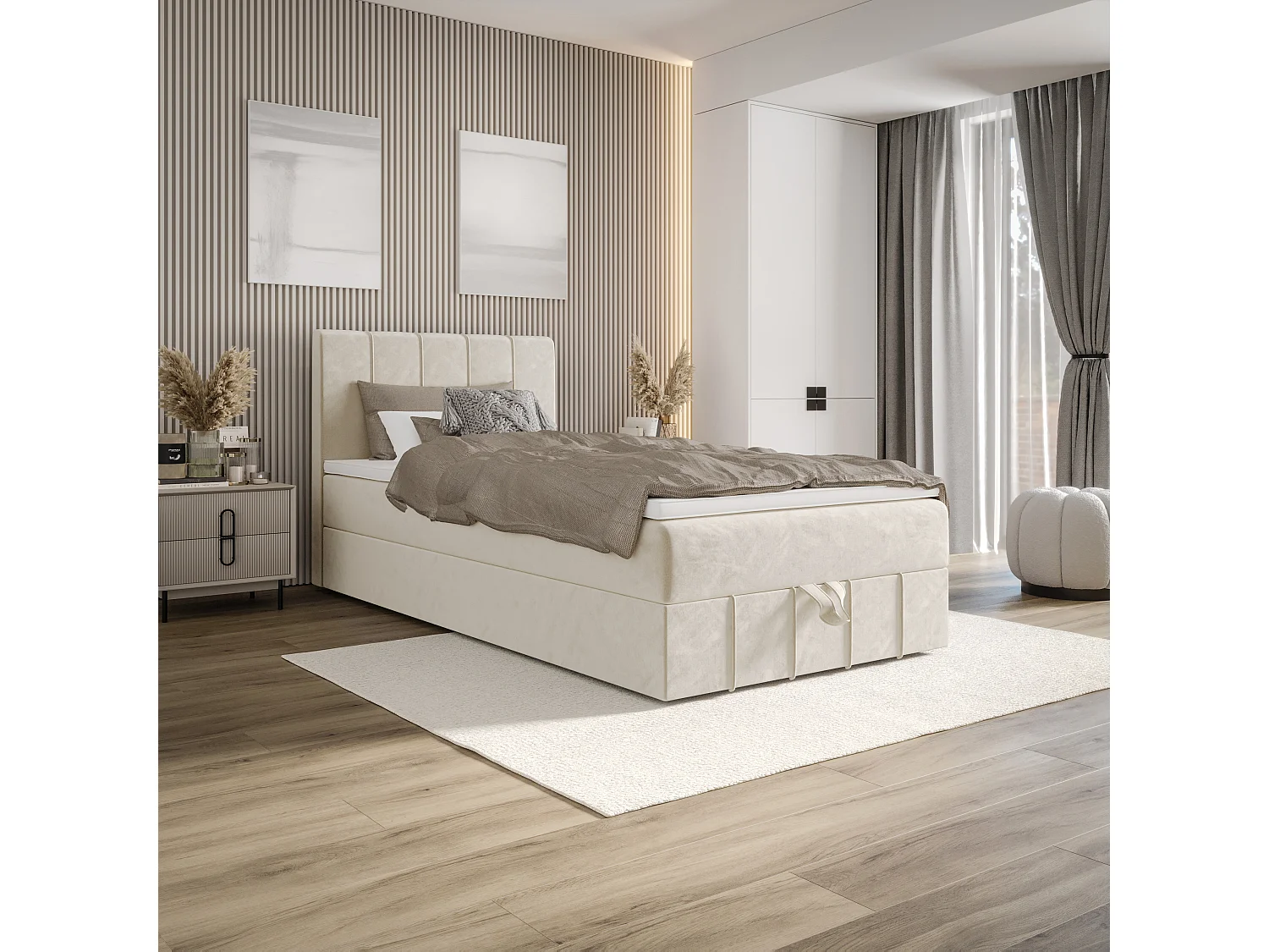 Boxspringbett BAHAMA 100x200 Monolith 02