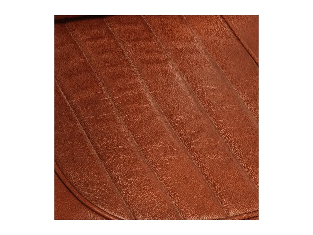 Poltrona aviador em couro genuíno castanho