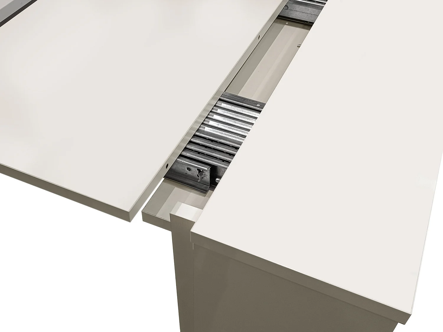 Console table extensible 12 couverts - 6 rallonges - Beige - ONEGA