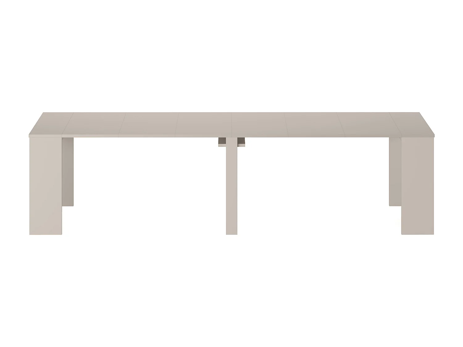 Console table extensible 12 couverts - 6 rallonges - Beige - ONEGA