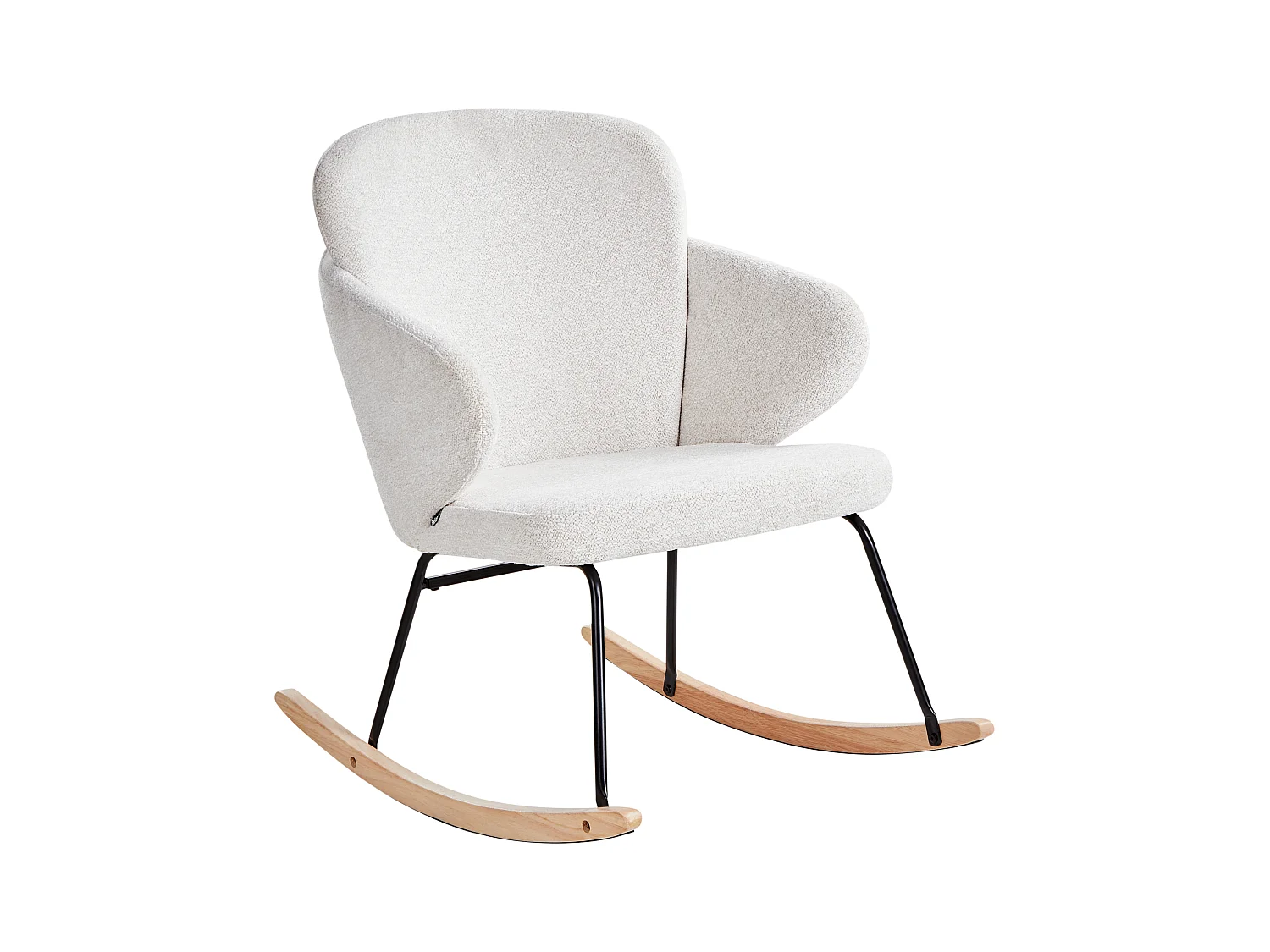 Fauteuil à bascule VIKEN Tissu Blanc cassé