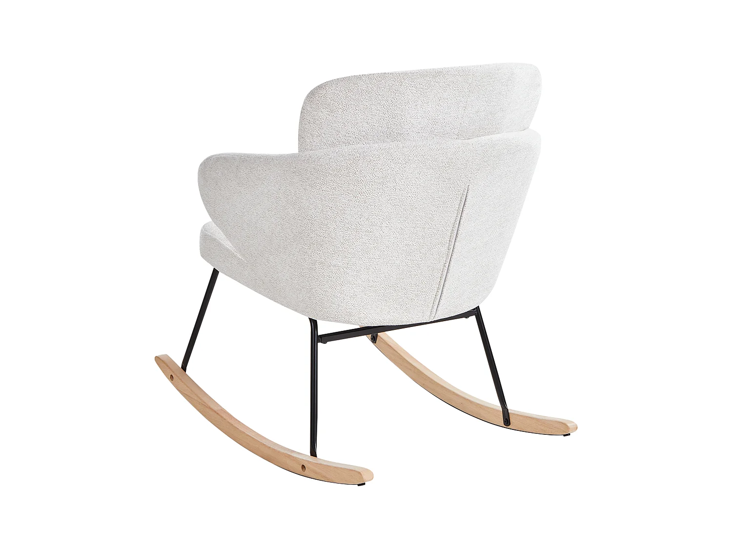 Fauteuil à bascule VIKEN Tissu Blanc cassé