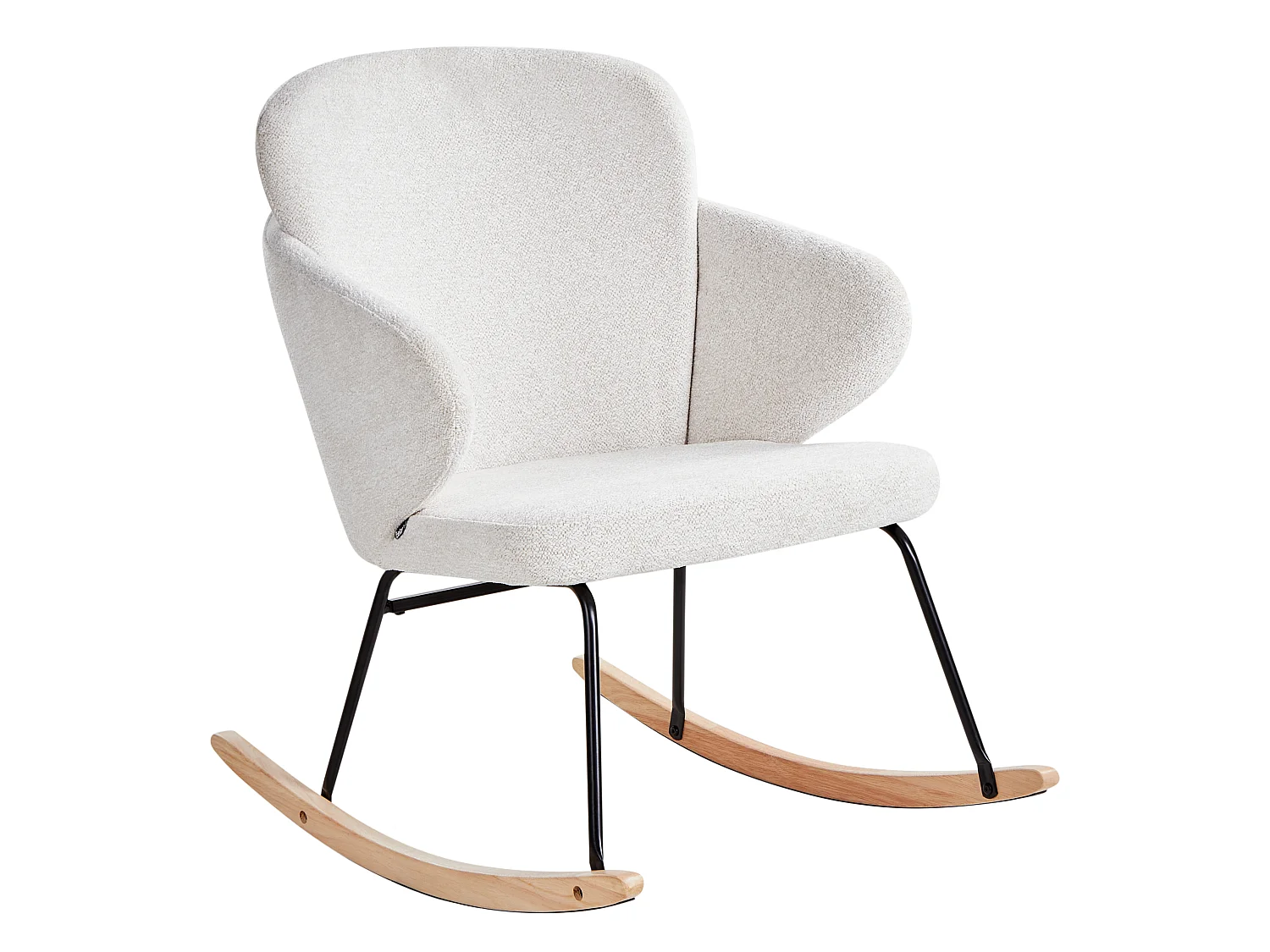 Fauteuil à bascule VIKEN Tissu Blanc cassé